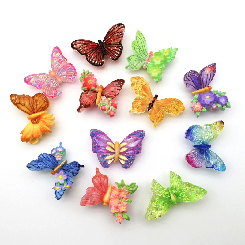 12Pcs Multi Colors Butterfly Fridge Magnets Home Office Kitchen Refrigerator DIY Decoration Ornaments