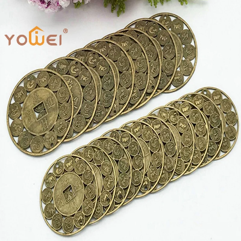 Latest 2pcs Amulets for Good Luck Feng Shui Coins Amulet Money Prosperous Protection Zinc Alloy Auspicious Chinese Coins of Luck