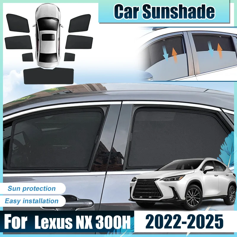 

For Lexus NX 300H Accessories 350H 2022 2023 2024 2025 Car Front Rear Window Sun Shades Covers Anti UV Visors Heat Sunshades Mes