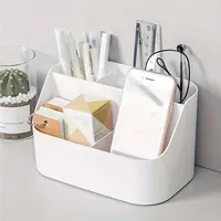 A Divided Stationery Box Desktop Storage Multifunctional Stationery Storage with Pen Holder Desktop Storage Office Supplies