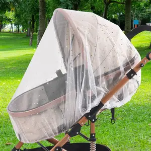 Stroller Mesh Shade 2pcs Fine Mesh Stroller Cover Breathable Boys Girls Carrier Honeycomb Mesh Cover For Small Crib Reusable