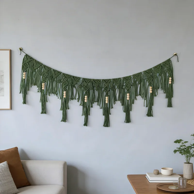 Macrame Wall Hanging Tapestry Hand Woven Macrame Tapestry Boho Decor Modern Boho Tapestry Wall Decor Macrame Banner Garland