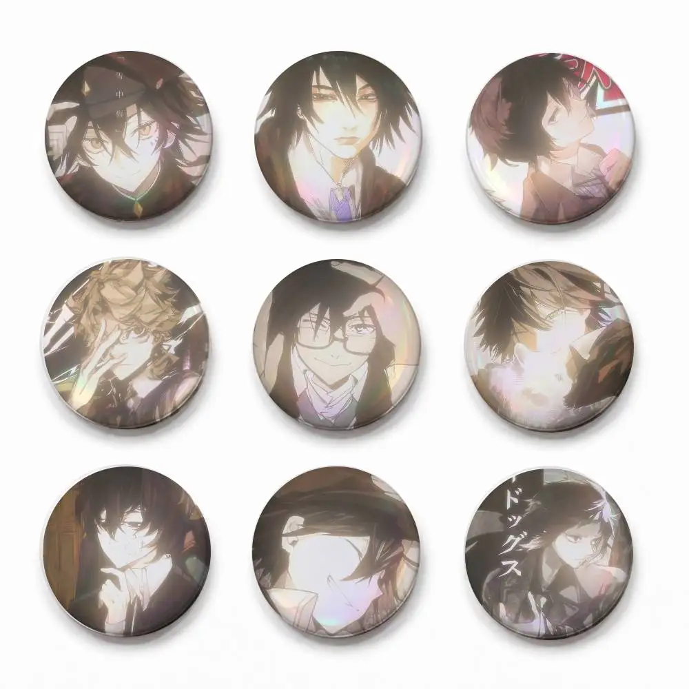 Bungo Str-a-sy Dogs Fashion Button Badge Pin Set Cool Anime Game Cartoon Music Design Brooch For Backpack Clothes