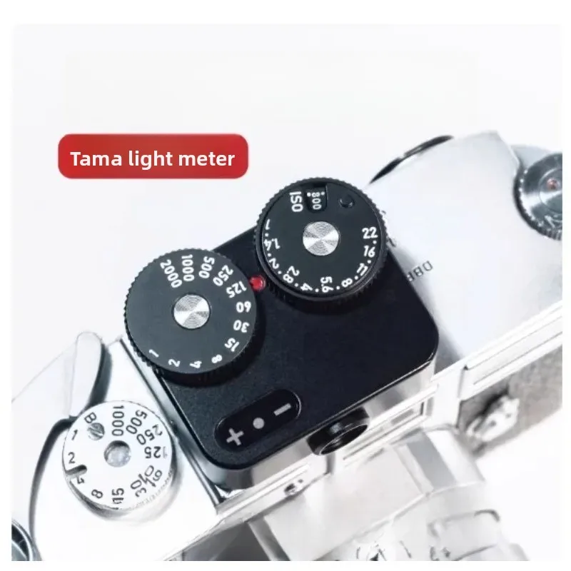 Hot Shoe Mounted Light Meter with OLED Display - Dual Dial Exposure Meter for 120/135 Rangefinder & Vintage Cameras