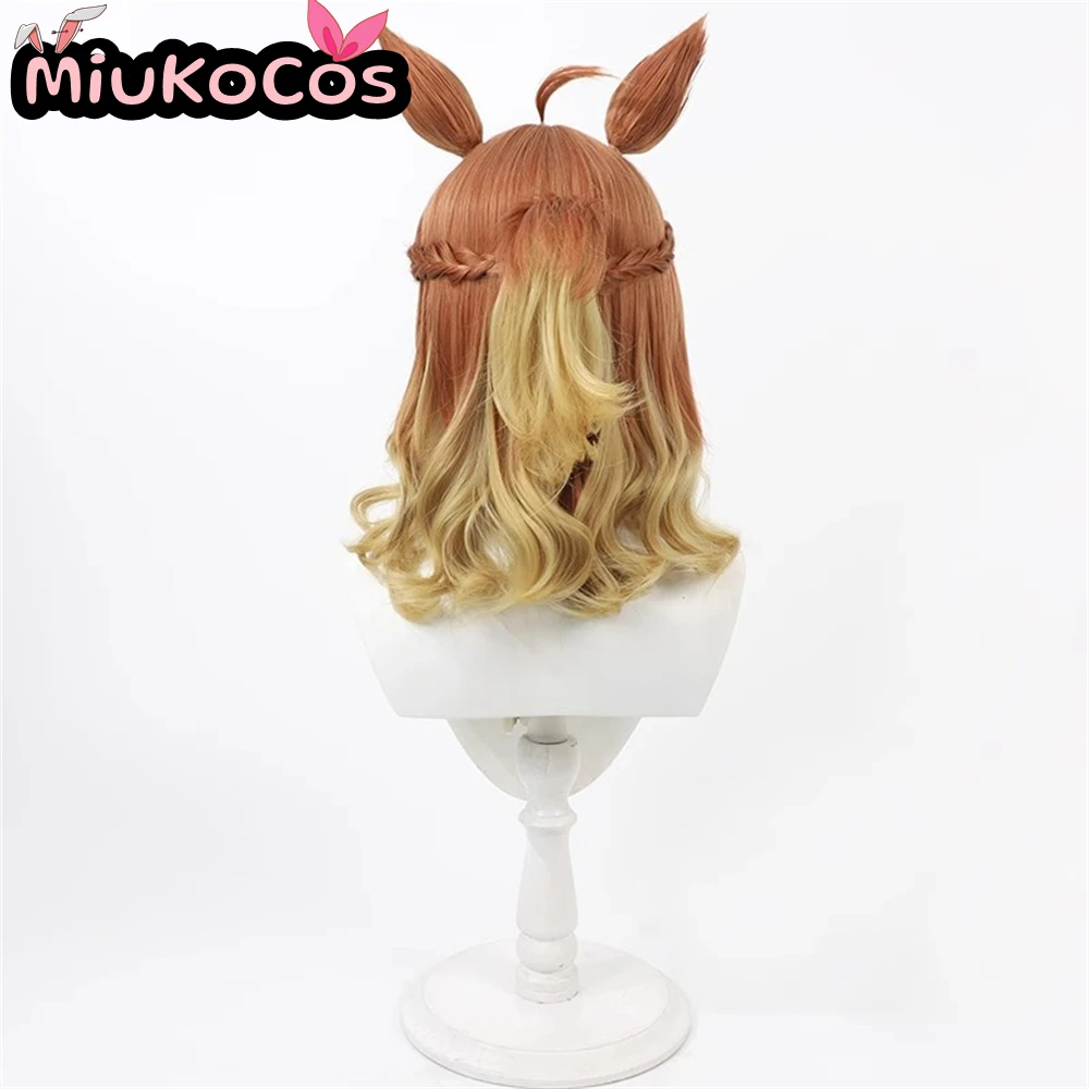 W MAGAZYNIE Peruka Cosplay Jungle Pocket 70cm z Uszami i Ogonem MiukoCosplay Gra Umamusume: Pretty Derby Cosplay
