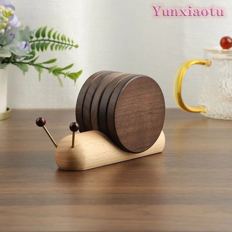 Snail‑Shape Heat Insulation Coaster, Magnetic Storage Anti‑Scald High Temperature Resistant Pot Bowl Table Mat for Dining Table