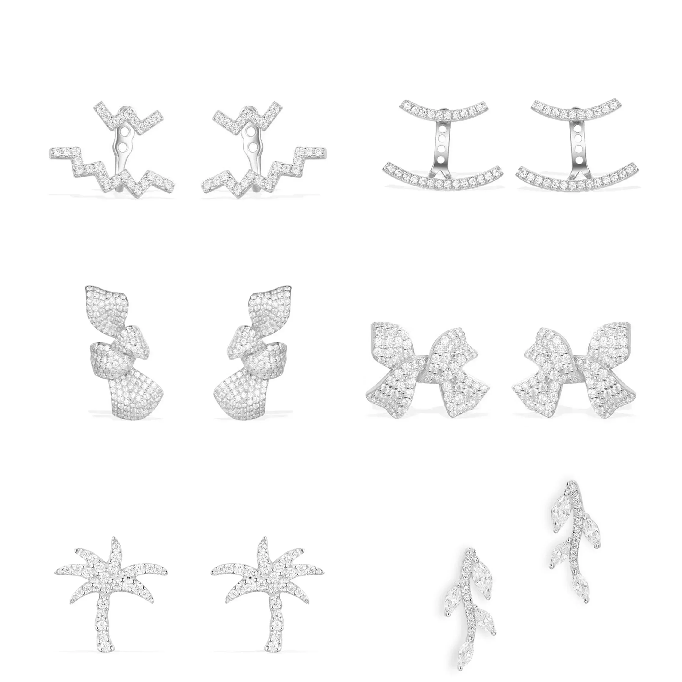 

LI KI High Quality 925 Silver Bow Earrings Stylish And Elegant Jewelry Gifts For Friends