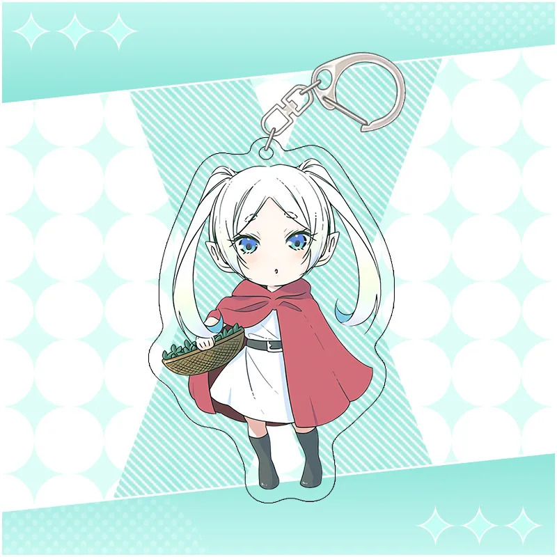 Frieren Anime Acrylic Keyring Model Cartoon Keychain Cosplaying Cute Backpack Pendant Accessories Fans Gift
