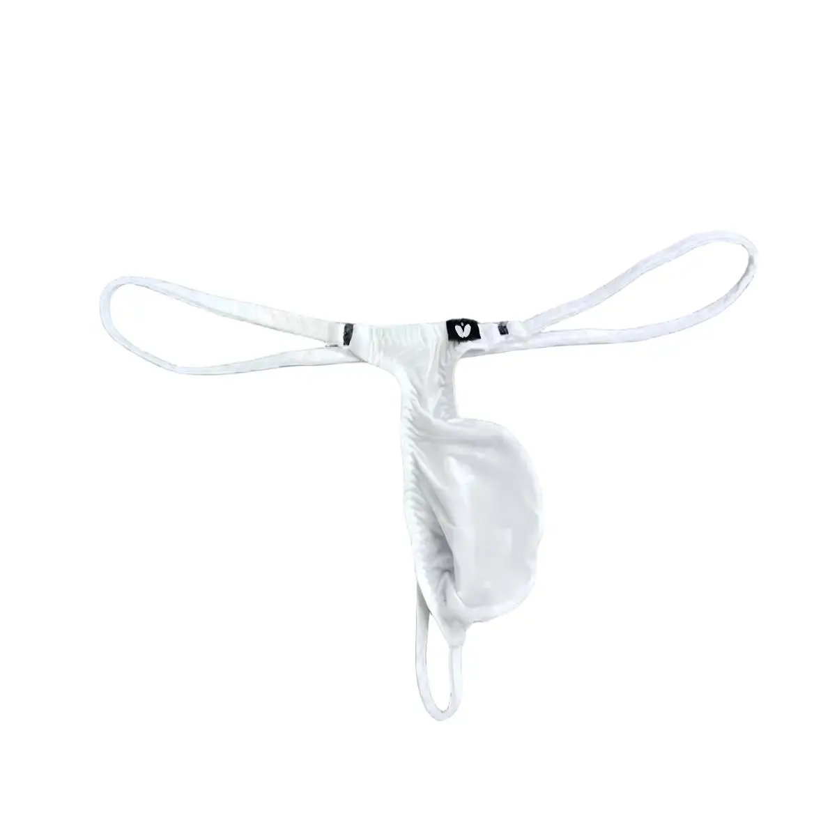 Men's Low Waist Ice Silk Thong Transparent High Elastic One-Rope Design Sexy Comfortable Briefs