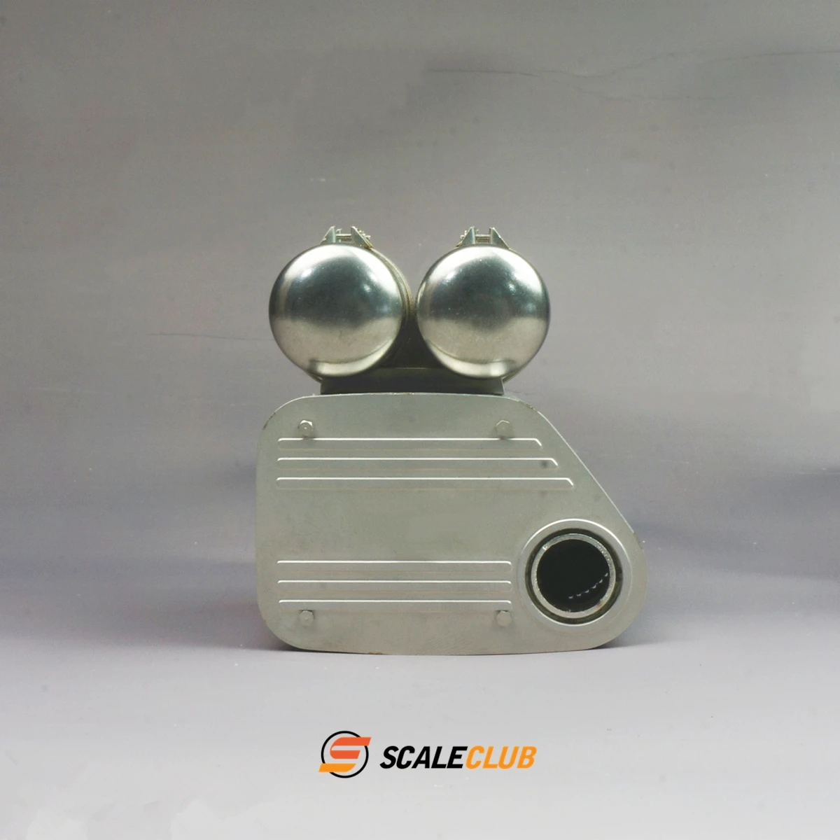 Tanque de escape de Metal para Tamiya RC Scania Man Actros Volvo Benz, remolque de Control remoto, camión europeo, piezas de juguete, 1/14