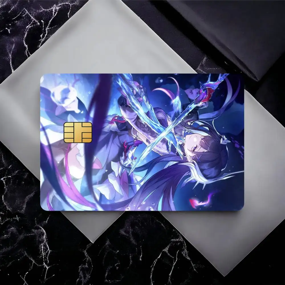 Honkai Star Rail Hysilens Film Skin Card Sticker For Bank Bus Metro Credit Debit Card Waterproof