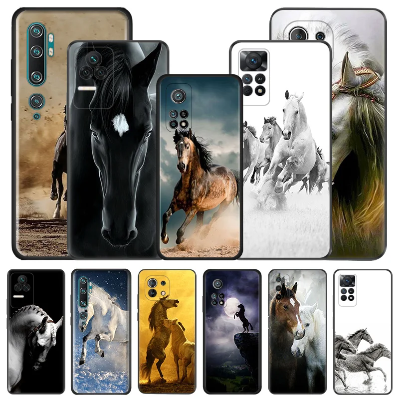 For Redmi 12C 12 10C 10 10A 9 9I 9A 9T A1 A2 9C K40 K50 K60 Horse Xiaomi CC9 C51 Soft Phone Shell Case Cover