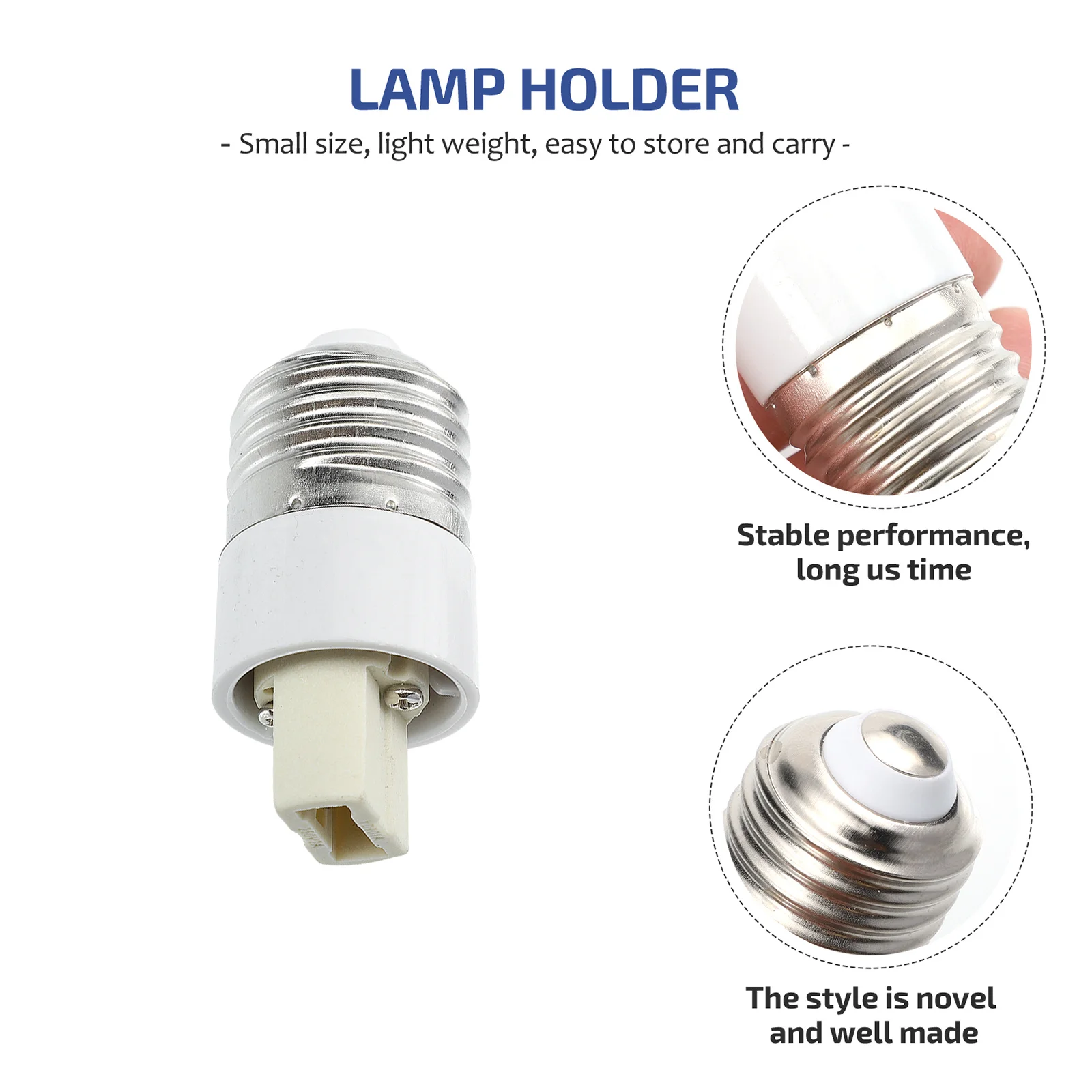 

6Pcs E27 to G9 Lamp Holder Adapter Light Bulb Converter Socket Durable Pc Material Lamp Base Converter Light Bulb Adapter