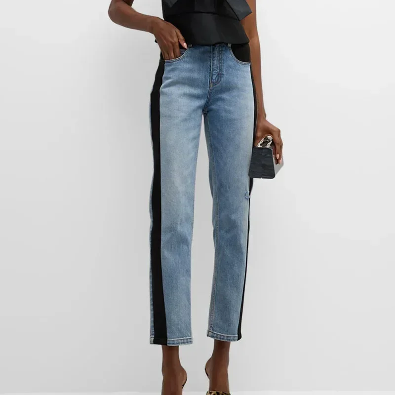 Роскошные джинсы женские брюки 2024 элегантные восстанавливающие древние Джинсы женские Мешковатые женские джинсы с высокой талией Y2k корейские отзывы множество