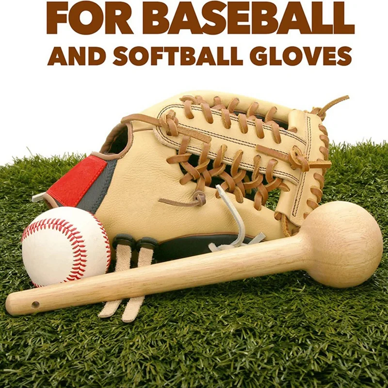 Baseball Glove Mallet-Shaping Hammer Baseball Mitts Shaper Tool Wooden Long Handle One-Piece Softball For Adult Youth Catchers