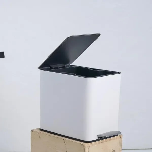 

SSTC101-10L-W, StainlSteel Kitchen Trash Can, 10L, White