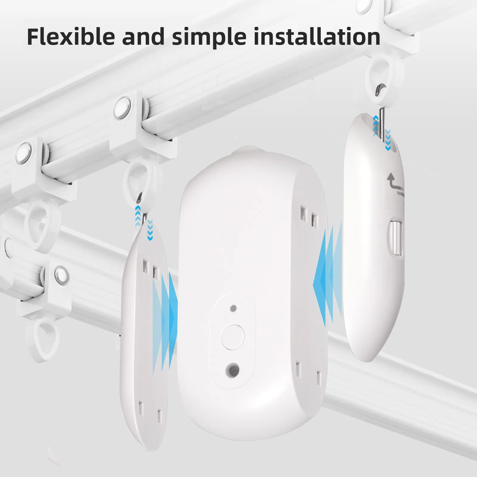 Tuya Smart Home Plastic Battery-Powered Curtain Robot With Zigbee/WiFi App Remote Control For Roman Rod Curtains