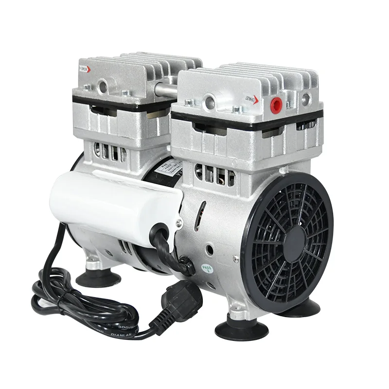 220V 80L/Min Silent Oil-Free Vacuum Pump Negative Pressure Twin Piston High flow Lab Vacuum Pump   VN-120H