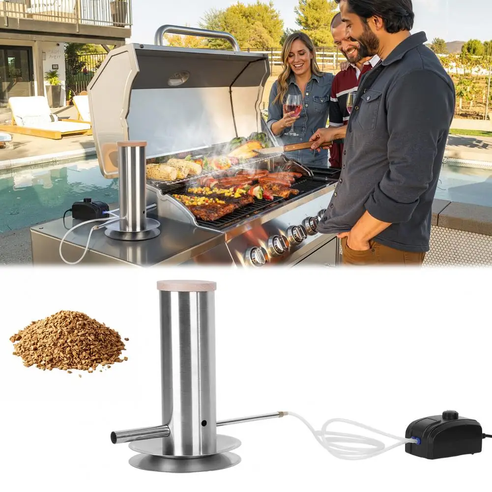 Cold Smoke Generator for Food, Stainless Portable Kitchen Smoke Infuser, Cocktail Steak Cheese Salmon Flavoring Tool
