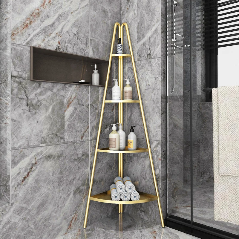 

Luxury bathroom storage rack, floor to floor tripod, porch corner, bathroom storage rack, living room, indoor multi-layer rack