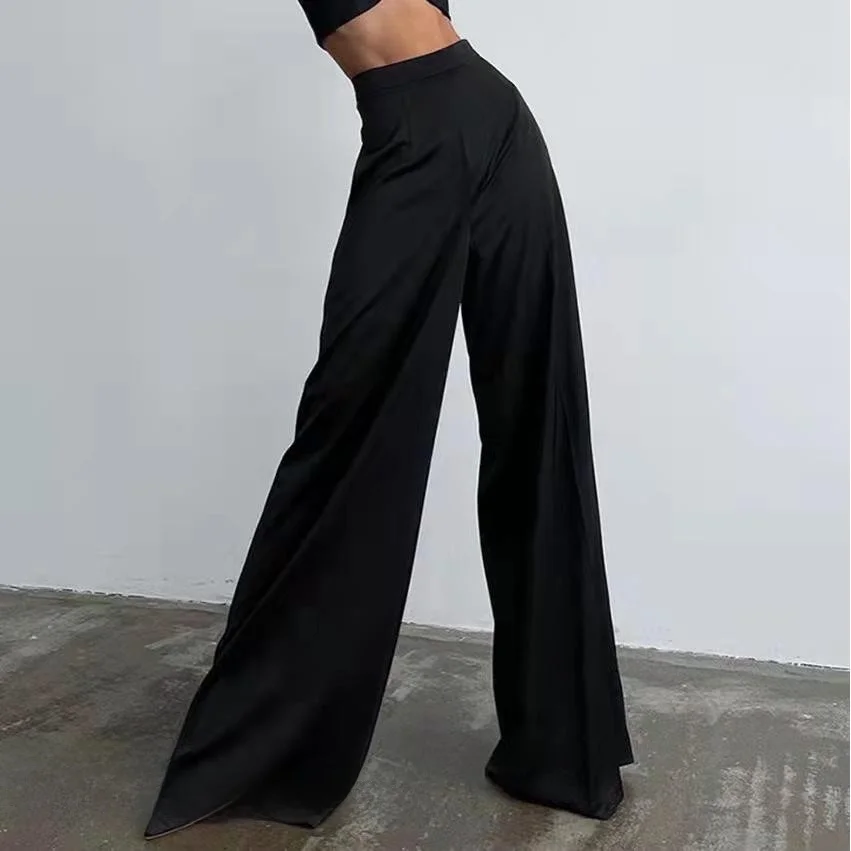 

Европейские и американские свободные модные брюки, повседневные брюки с высокой талией и широкими штанинами, удобные дышащие летние брюки