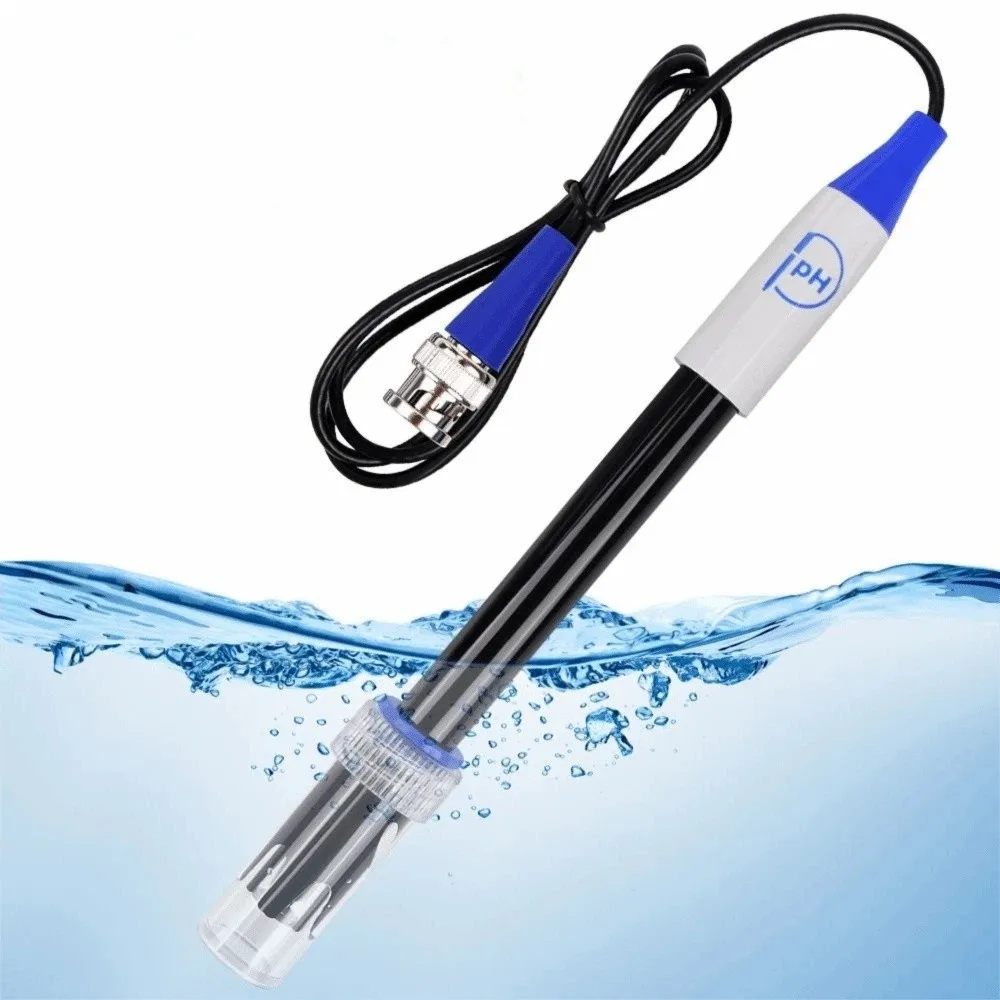 

Plastic Housing pH Combination Electrode Standard BNC Connector Glass Body pH Electrode Probe Impact-Resistant Body