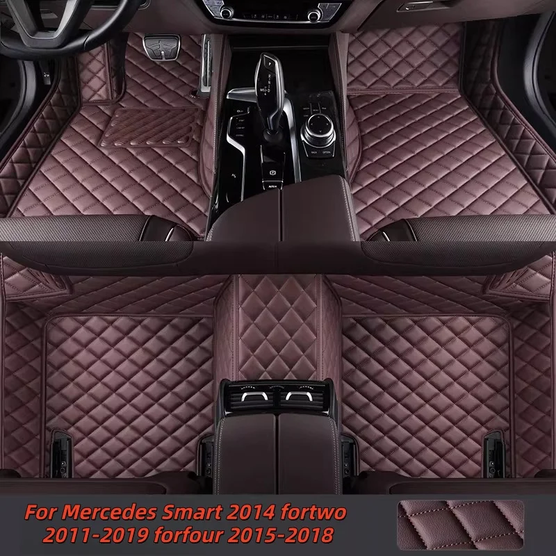 

Custom Car Floor Mats Anti Slip Fortwo 2011-2019 Forfour 2015-2018 Accessories Carpets Foot Coche For Mercedes Smart 2014
