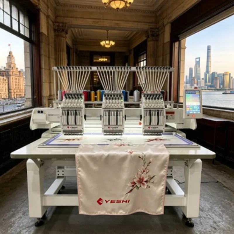 Beginner Friendly Embroidery System 1 Head 10 Needles Digital Embroidery Machine with 241 Built In Stitches Home Use