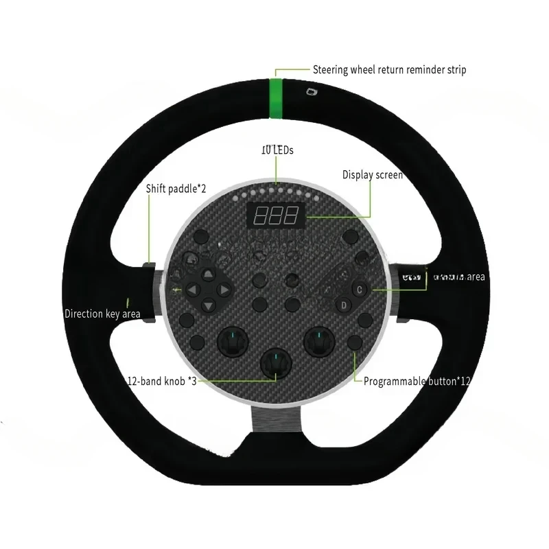 CAMMUS C5 Direct Transmission Base Driving Force Steering Wheel And PC Running Play Pedals