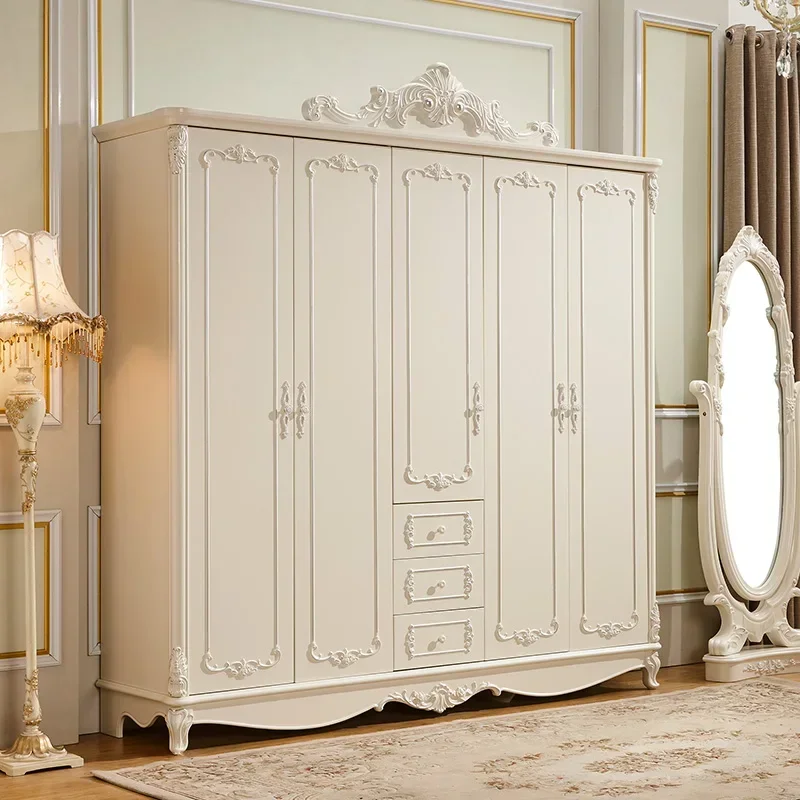 Solid wood sliding door locker bedroom simple adult wardrobe