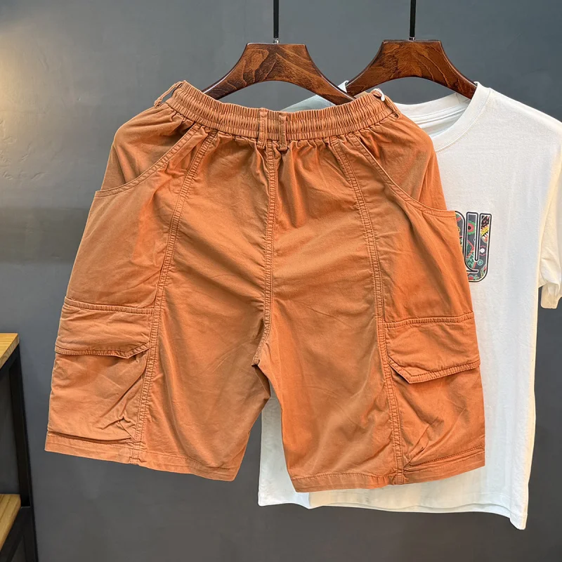 Ретро потертые шорты для спецодежды для мужчин, занятий спортом на открытом воздухе, пешим туризмом, износостойкие, универсальные и эластичные спортивные брюки