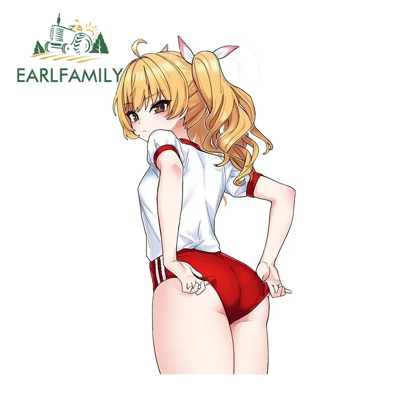 EARLFAMILY 13cm x 7cm Yoshimi Anime Girl Hentai Big Ass Car Stickers Sunscreen Trunk Senpai Decals Waifu NSFW Auto Decoration