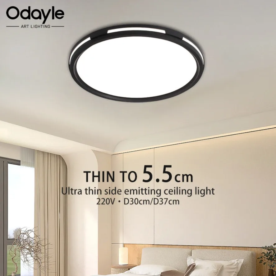 Modern Circular LED Ceiling Light Creative Side Emitting Energy-saving Kitchen Bedroom Living Room Bathroom Home Ceiling Lamp