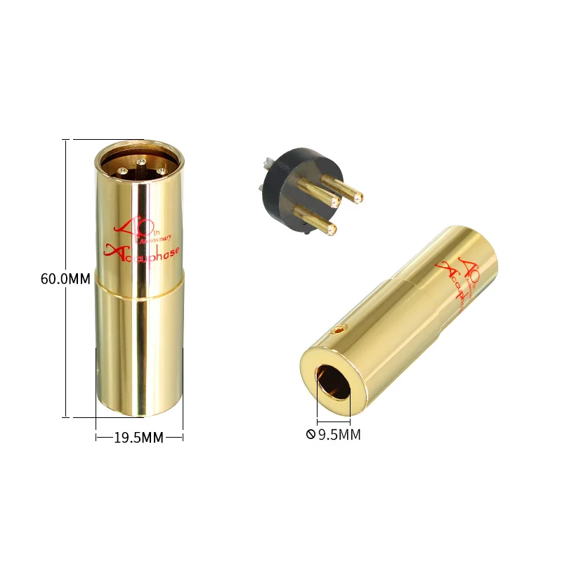 HiFi الصوت محول 24K مطلية بالذهب النحاس 3 دبابيس XLR التوصيل ذكر أنثى متوازن كابل موصل