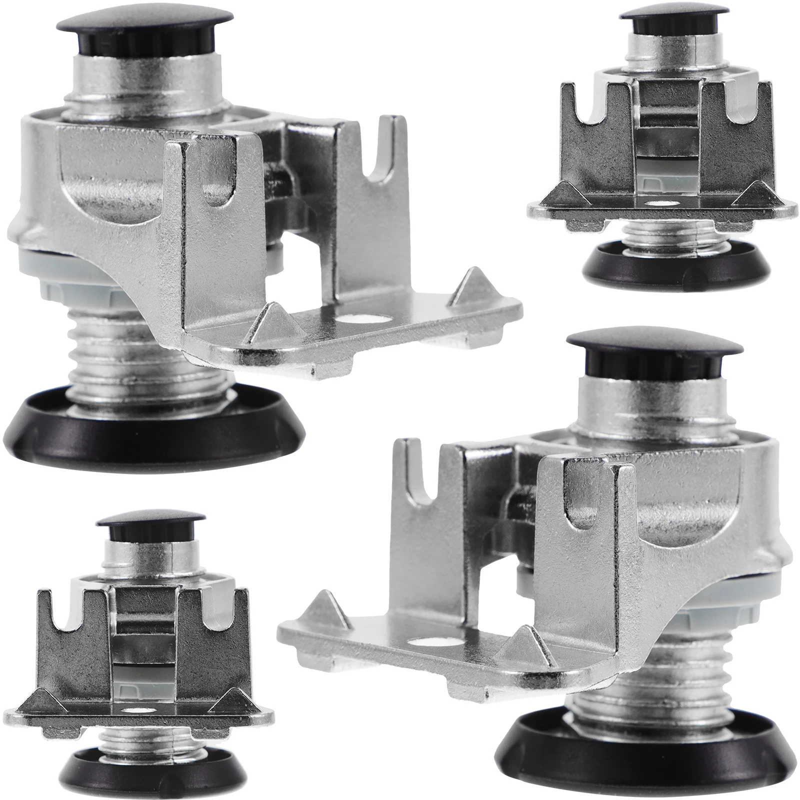 

4pcs Adjustable Furniture Feet Desk Legs Zinc Alloy Levelers for Closet Wardrobe Table 0-25mm Height Anti-Skid Flat Pressure