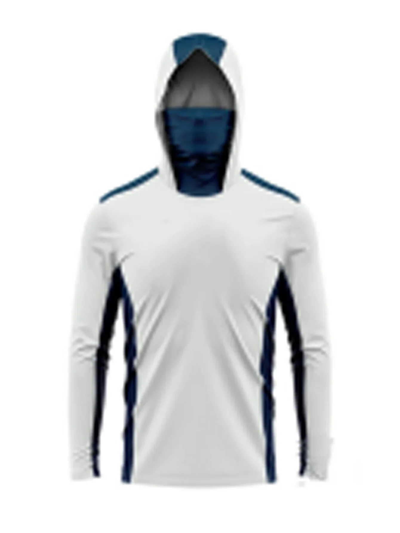 Men Long Sleeve Fishing Hoodie Mask Anti-UV Sun Protection Clothes Fish Shirt Hunting Fish Jersey UPF 50+ view 2