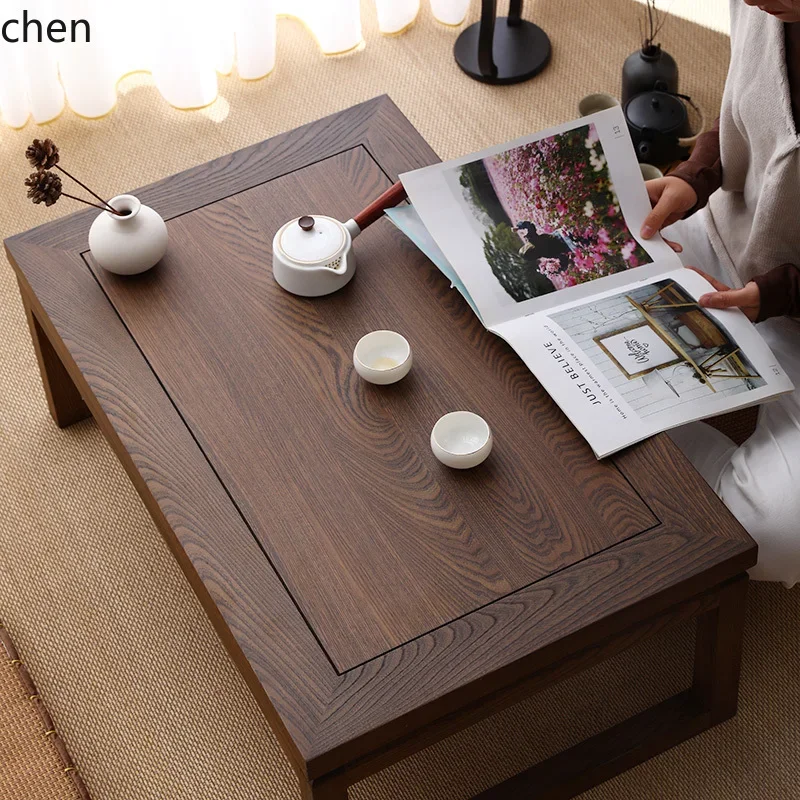 DSATea Table Solid Wood Bay Window Small Table Home Coffee Table Floor