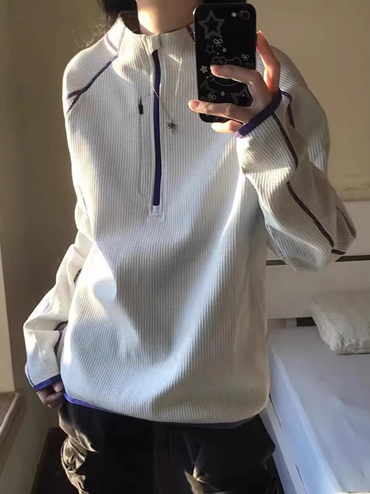 

Cleanfit American Sle Hoodie Sweatirt f Zipper Stand Collar Long Sve Outdoor Men's T-irt Autumn High Design Sense