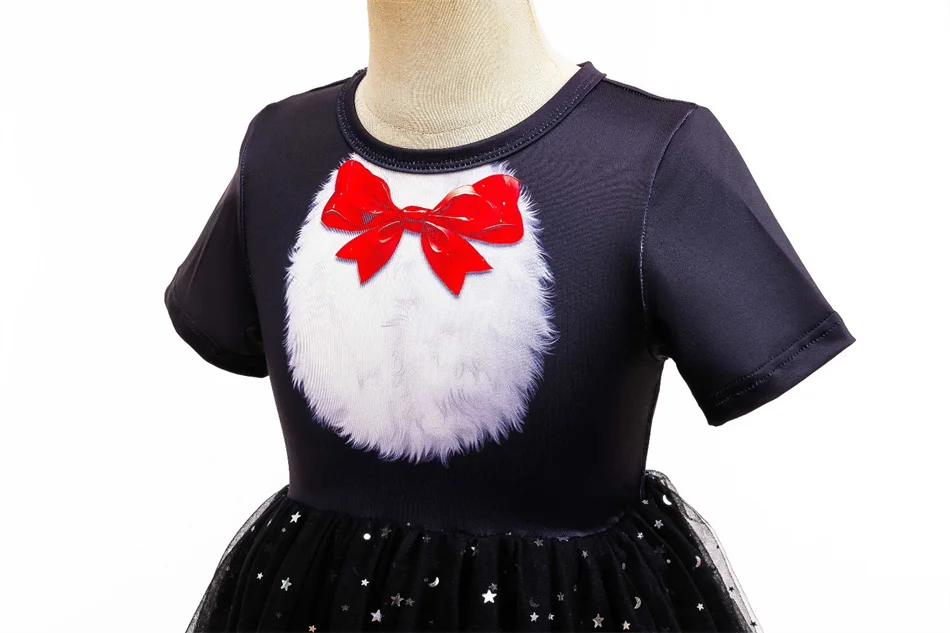 Kinder-Katzenkostüm mit Hut, Pailletten-Netz-Prinzessinnenkleid, Kinder-Bühnenkostüm, Mädchen-Halloween-Karneval-Partykleid – Detail 5