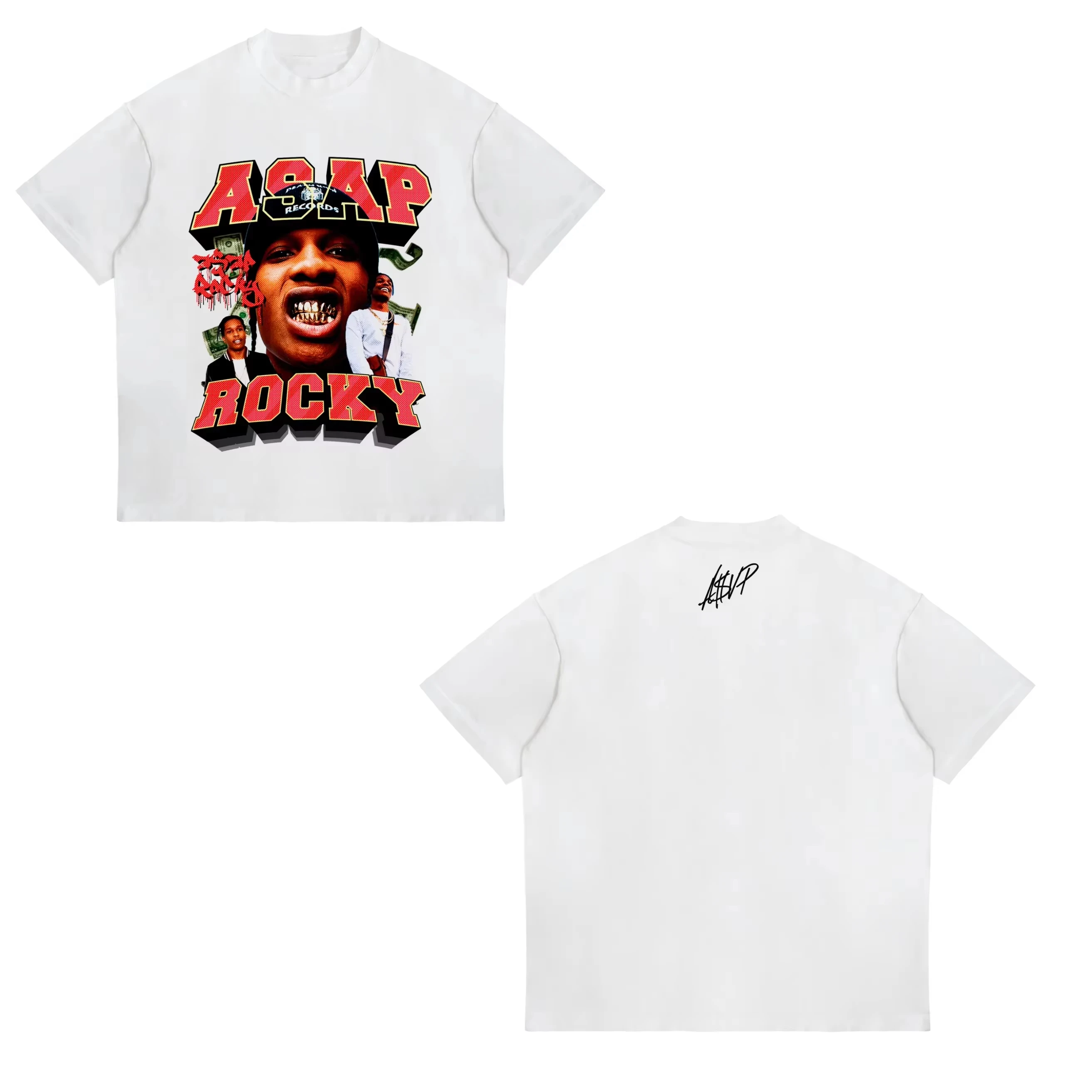 2026 Neues ASAP ROCKY T-Shirt HIP HOP High Street Herrenbekleidung Damen Gothic Tees A$AP Portrait Lässiges Harajuku Sommer T-Shirt – Detail 9
