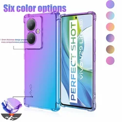 Shockproof Gradient Airbag TPU Case for Vivo Y36 Y27 Y78 X90 Pro Plus V29 Lite 5G 4G Protective Cover Fundas Coque Shell