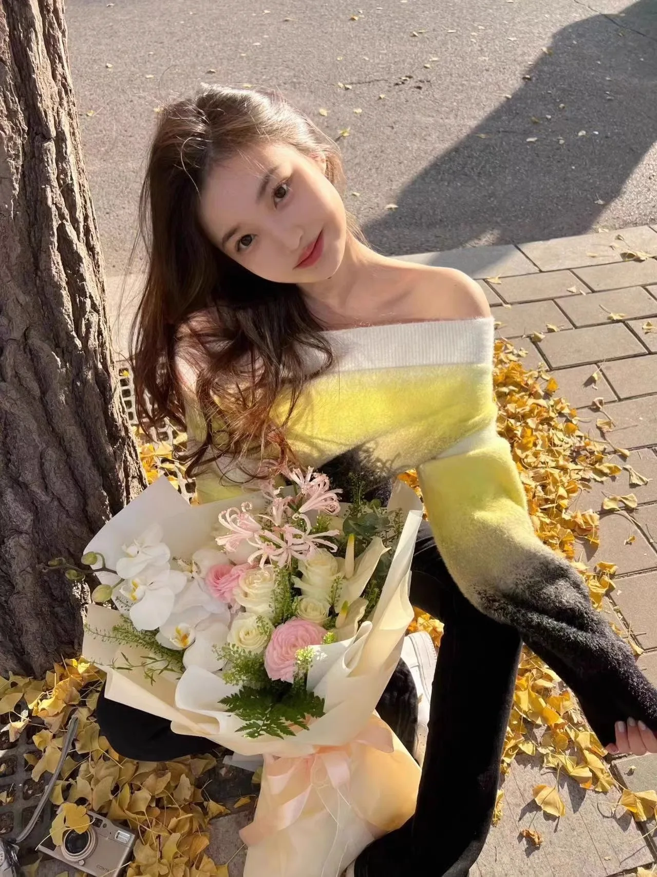 

Sweaters Jumpers Pullovers Womens Crop Knit Patch Pocket Coffee Tassels Weekend Lazy Lounging Functional Practical Autumn Basic