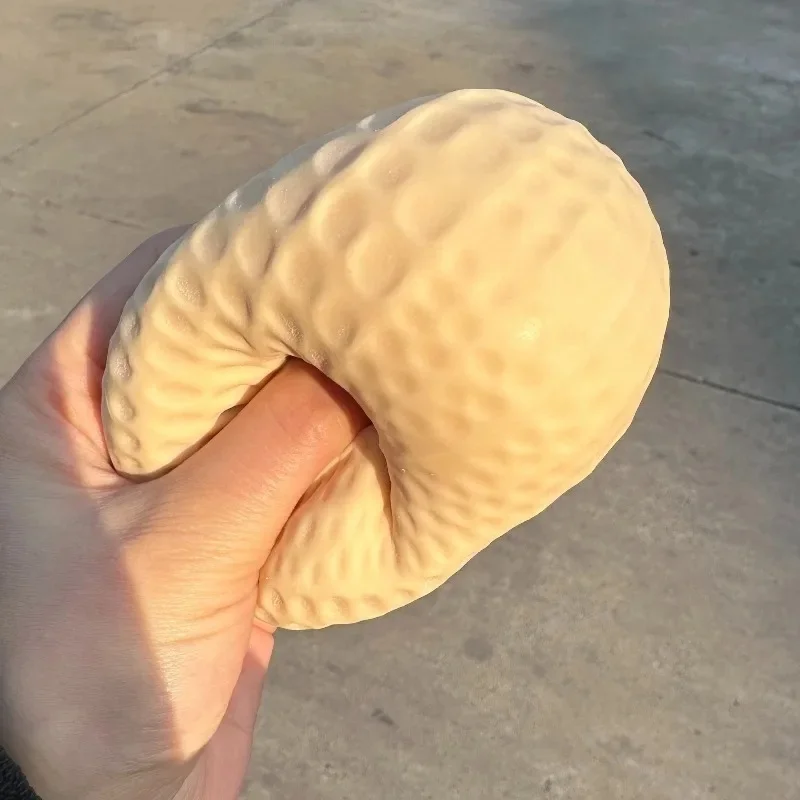 Simulated Peanut Squeeze Toy Squishy Slow Rebound Fidget Toy Relieves Pressure Anxiety Peanut Decompression Toy Friends Gift