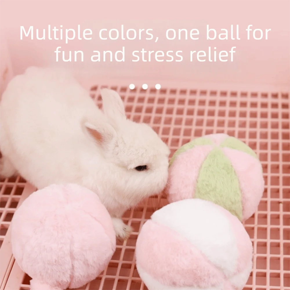 Simulated Rabbit Buttocks Rabbit Venting Ball Bite Resistant Fluffy Rabbit Calming Ball Soft Comfortable Rabbit Fur Ball Playing