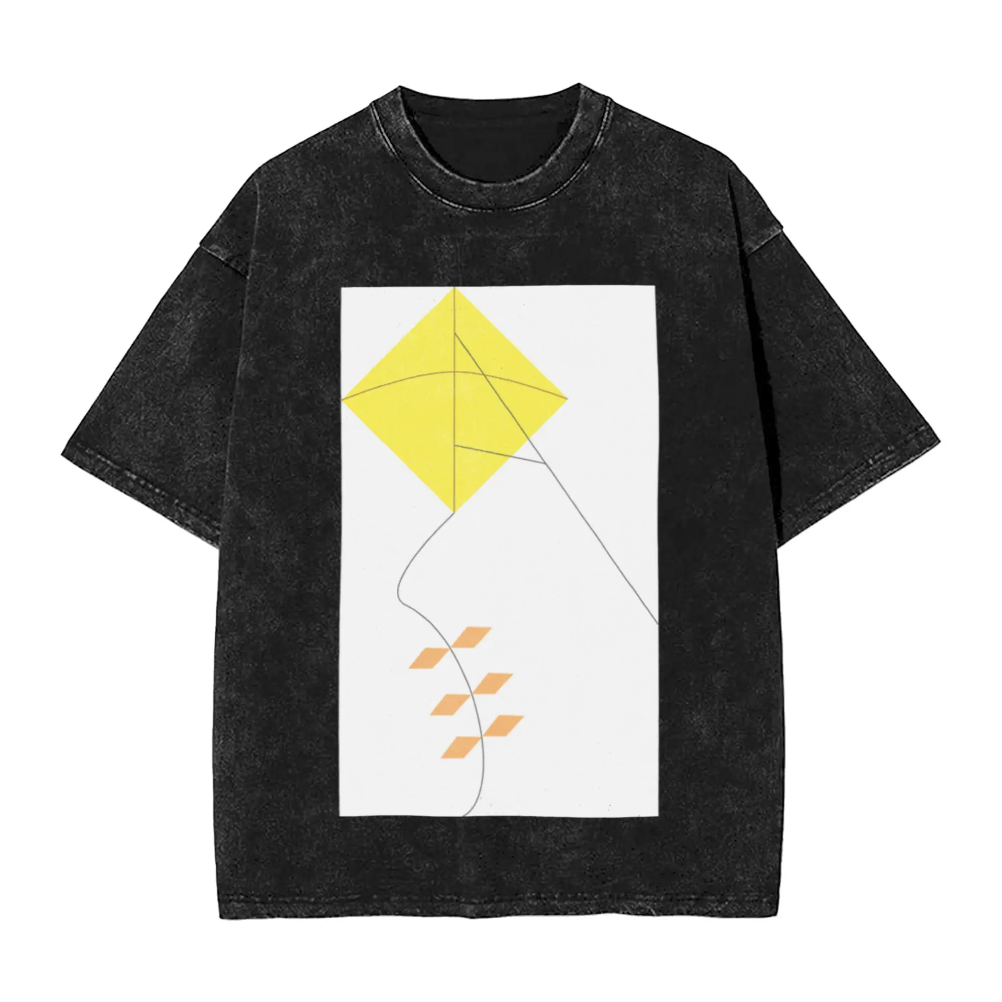 Kite Unique Comfort A Washed T Shirt Men's Women's Oversized Cotton Tees Tops