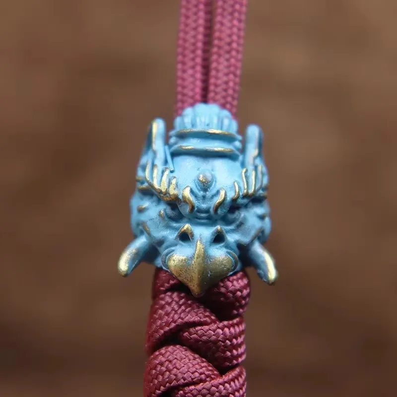 Brass Knife Beads DIY Tool Paracord Woven Lanyard Pendants Accessories Mythical Giant Bird Garuda God Figures