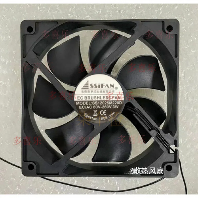 

ZMZM 1 PCS for SSIFAN Fan SS12025M220D EC/AC80V-260V 3W 12025 12cm 2 wire cooling fan