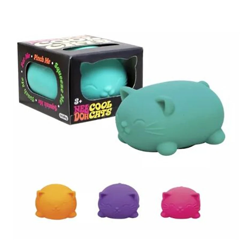 Needoh Cool Cats Funky Pup Flour Filled Quick Rebound Hand Venting Toy Release Tension Anxiety for Portable Travel Squeeze Toy