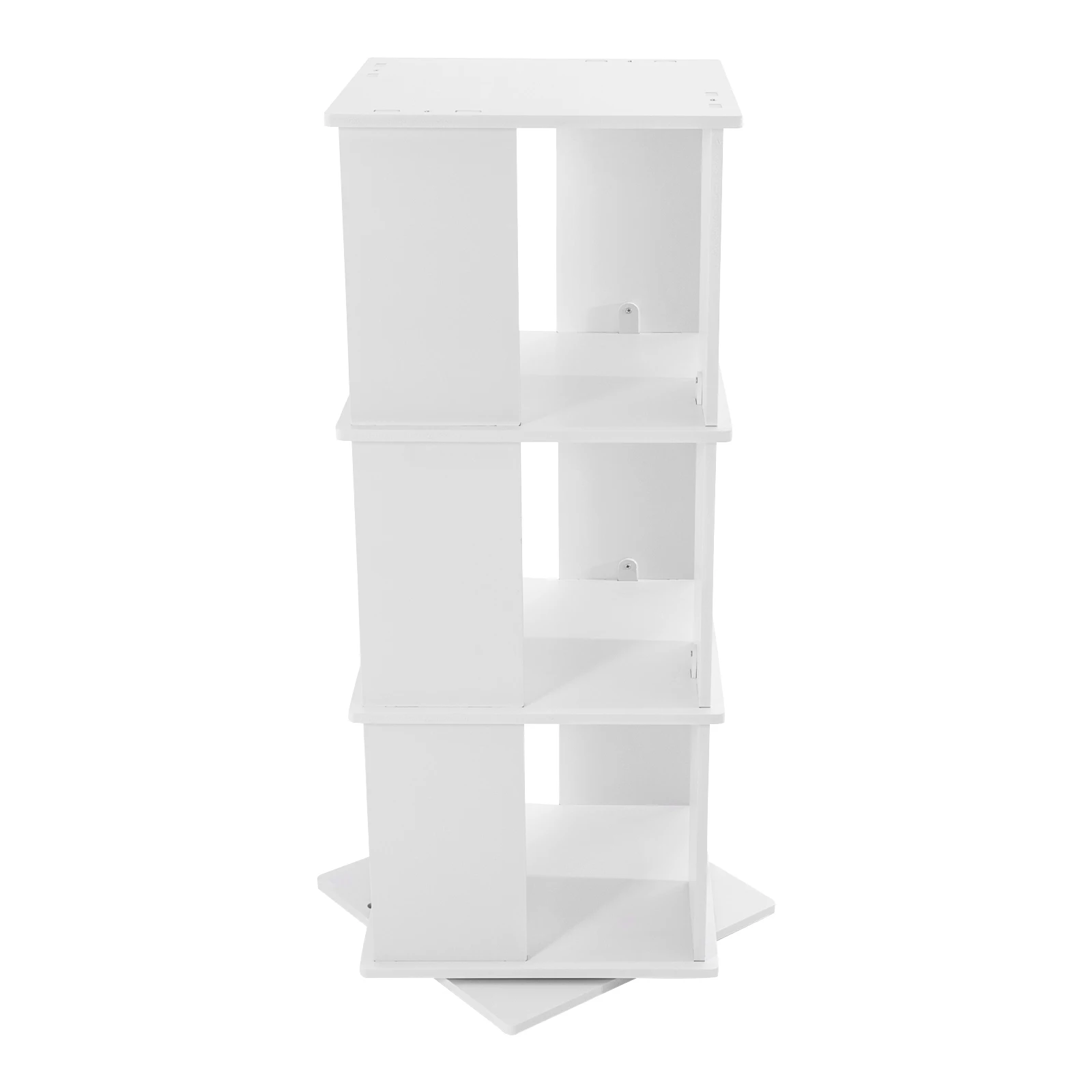 3 Tiers 360° Revolving Bookcase with Outstanding Display Effect and Stylish Simplicity