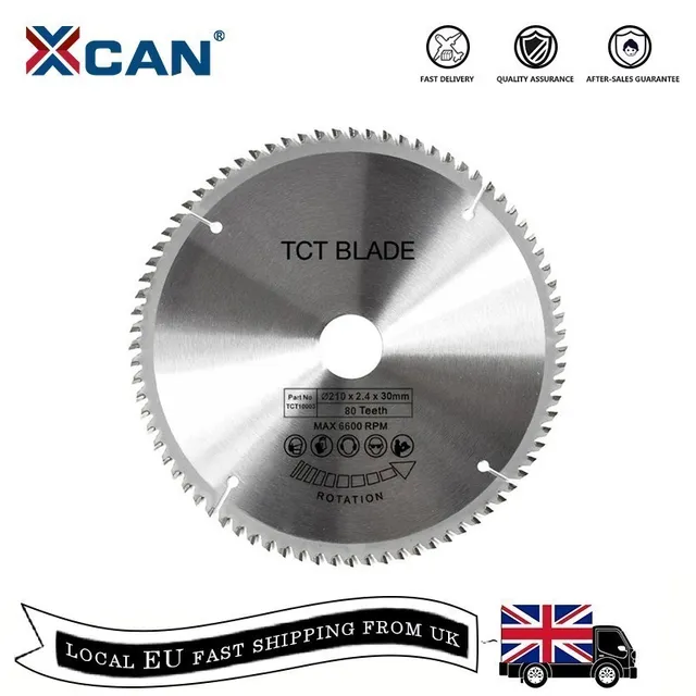 XCAN 1pc 185/210/250mm 60T/80T TCT drewna piła tarczowa tarcza do cięcia drewna węglika brzeszczot do pił TCT